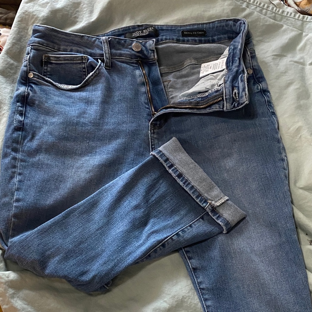 Judy Blue Women's Ankle Jeans - Classic Blue